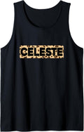 Funny Celeste Leopard Print Personalized Name Celeste Tank Top Tank Top Trending US Hot Right Now
