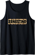 Funny Ernestine Leopard Print Personalized Name Ernestine Tank Top Tank Top Premium Print Everyday Wear