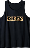 Funny Riley Leopard Print Personalized Name Riley Tank Top Tank Top Streetwear Style US Top Pick