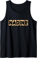Funny Nadine Leopard Print Personalized Name Nadine Tank Top Tank Top Premium Print US Top Pick