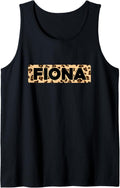 Funny Fiona Leopard Print Personalized Name Fiona Tank Top Tank Top Premium Print US Top Pick