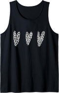 Black Gray Leopard Cheetah Hearts Tank Top Tank Top Comfort Fit US Top Pick
