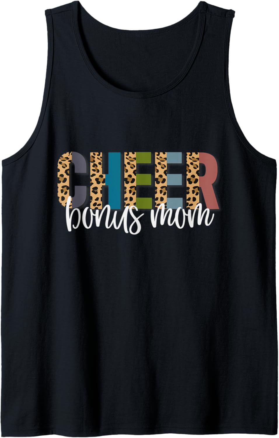 Cheer BONUS MOM Leopard Cheetah Print Retro Trendy Cute Tank Top Tank Top Premium Print Gift Ready