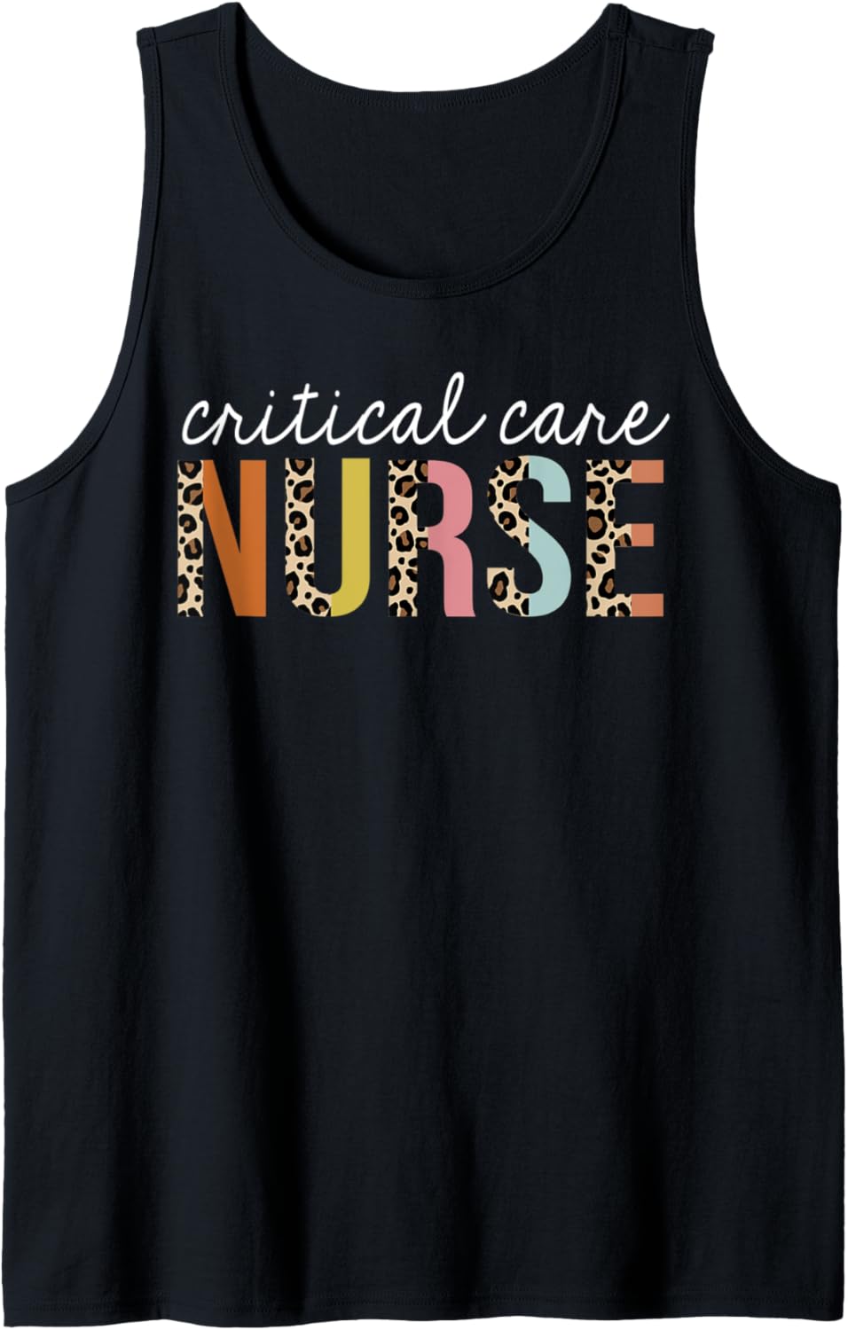 Critical Care Nurse Leopard Print Frontline HealthCare Tank Top Tank Top Viral TikTok Find Fan Favorite