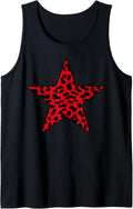 Rockabilly Pinup Burlesque Red Leopard Print Pattern Cheetah Tank Top Tank Top Viral TikTok Find Gift Ready