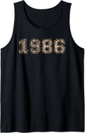 Cool 1986 33th Birthday Party Leopard Cheetah Print Tank Top Tank Top Comfort Fit Best Seller Look