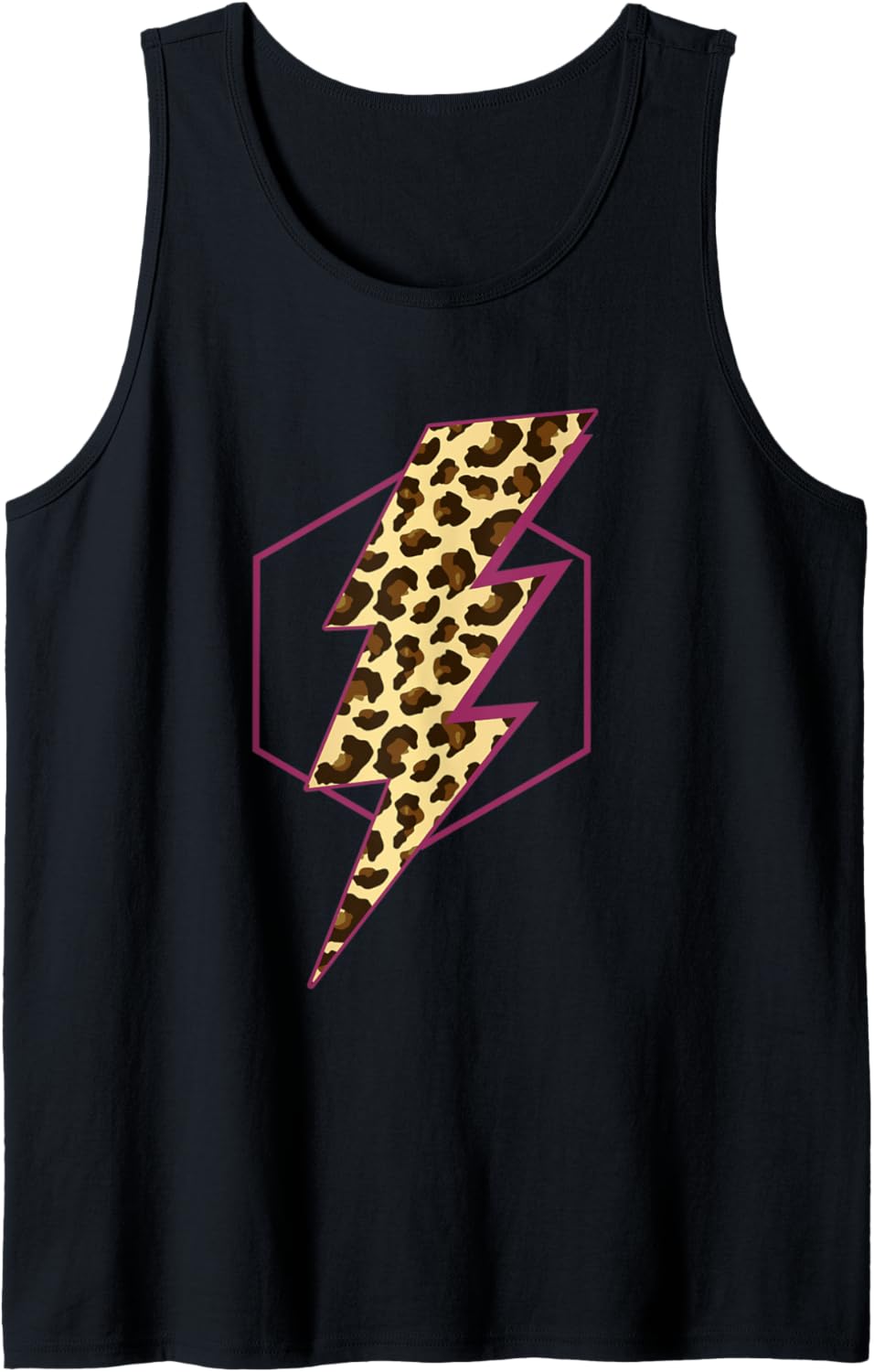 stylish woman that loves pink or leopard Lightning bolt Tank Top Tank Top Viral TikTok Find Fan Favorite