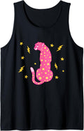Pink Cheetah Preppy Aesthetic Trendy Boho Tank Top Tank Top Streetwear Style Gift Ready