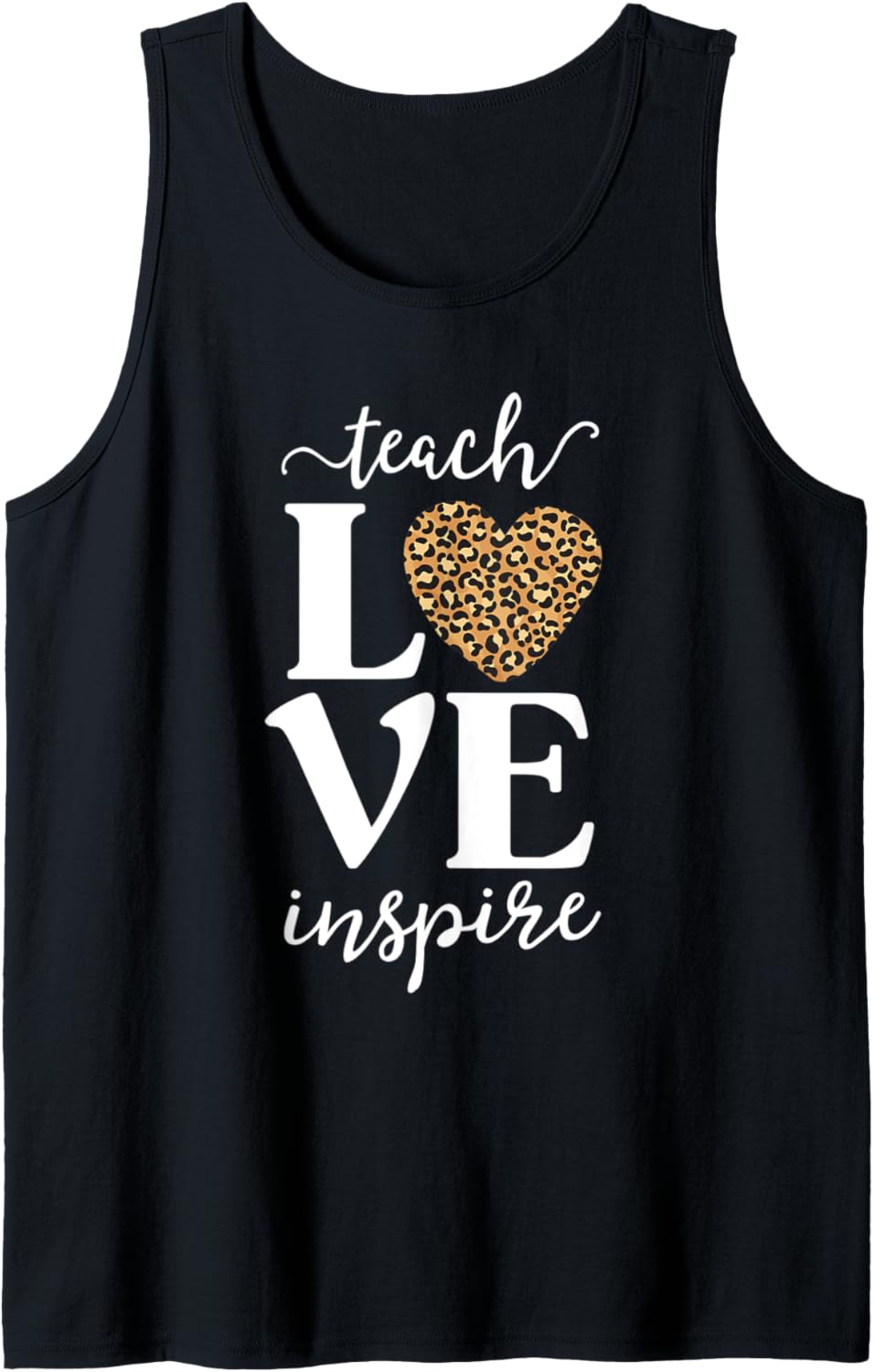 Love Leopard Print Teacher Cheetah School Inspire Teach Tank Top Tank Top Streetwear Style Gift Ready