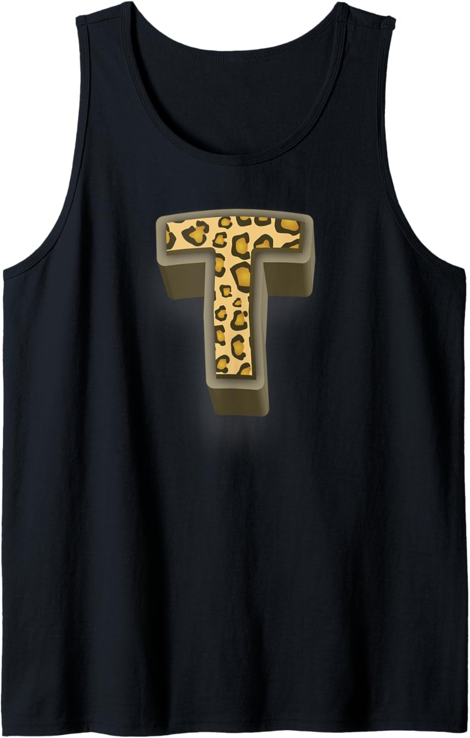 Cute Letter T Initial Name Leopard Cheetah Animal Print Tank Top Tank Top Trending US Everyday Wear