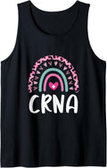Nurse Anesthetist CRNA Leopard Rainbow Heart Cheetah Print Tank Top Tank Top Comfort Fit Hot Right Now
