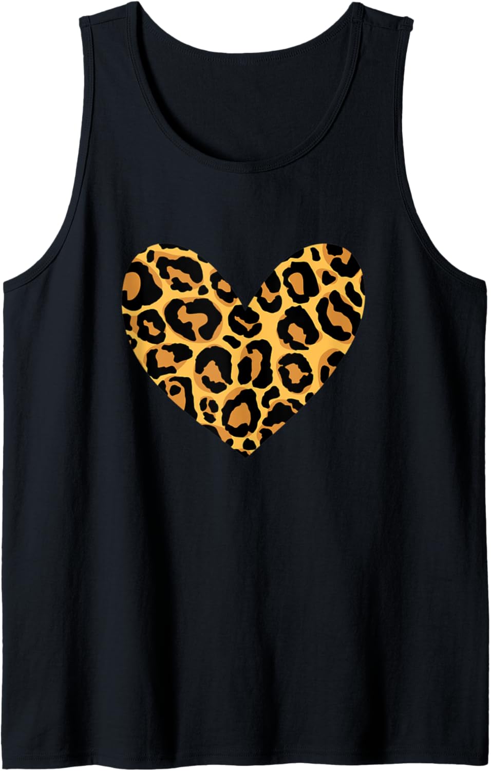 Cheetah Leopard Print Pattern Heart for a Cat Lover Tank Top Tank Top Streetwear Style Everyday Wear