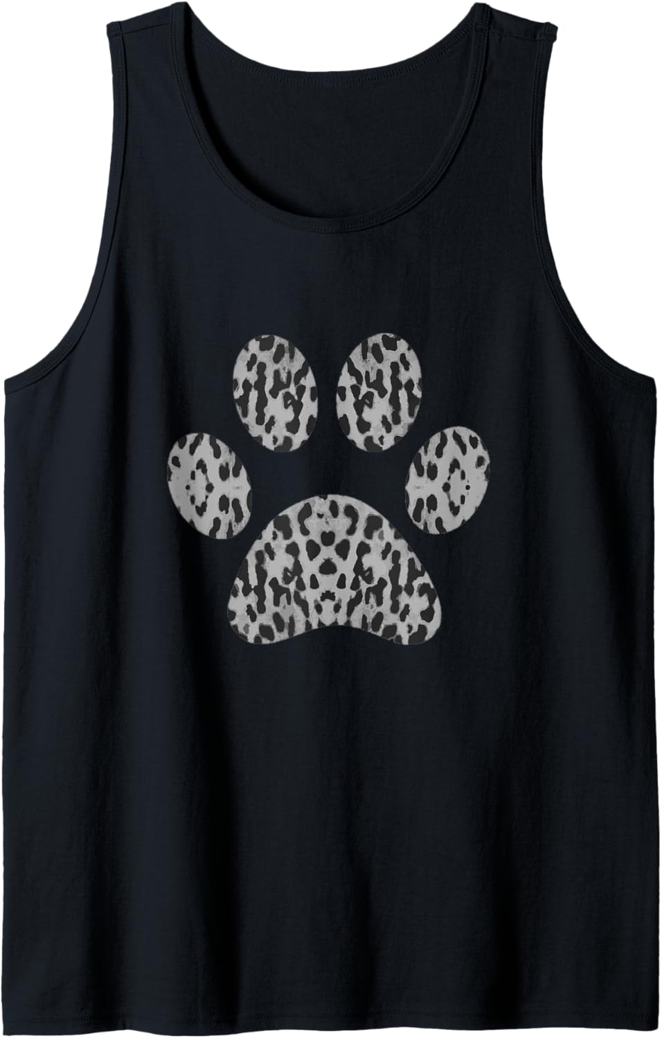 Cheetah Leopard Paw Print Grey Black Design Tank Top Tank Top Premium Print Hot Right Now