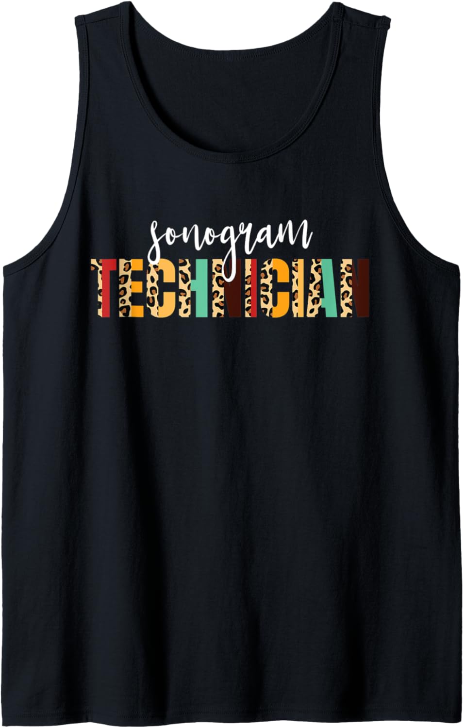 Sonogram Technician Cheetah Print Sonography Ultrasound Tank Top Tank Top High Search Demand Everyday Wear