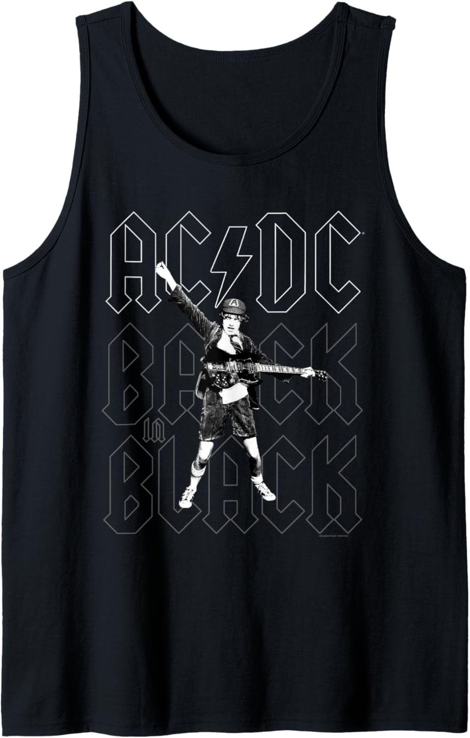 AC DC Back in Black Angus Young Photo by Michael Putland Tank Top Tank Top | Premium Quality