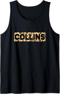 Funny Collins Leopard Print Personalized Name Collins Tank Top Tank Top Viral TikTok Find Fan Favorite