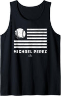 Flag Stripes Michael Perez Prospect Baseball Fan Gear Tank Top Tank Top | Premium Quality