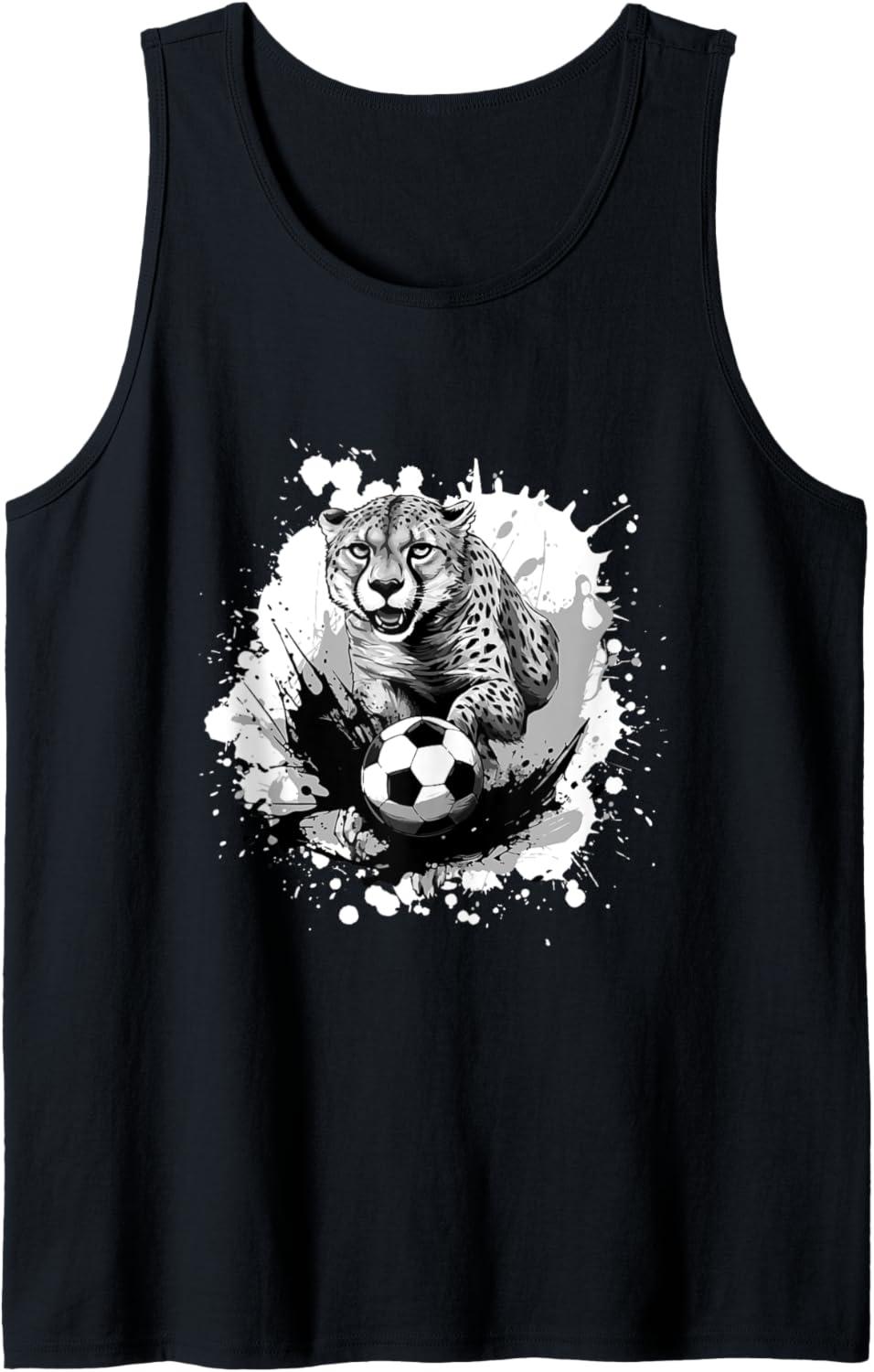 Cheetah Playing Soccer Sports Team Tank Top Tank Top Streetwear Style Hot Right Now