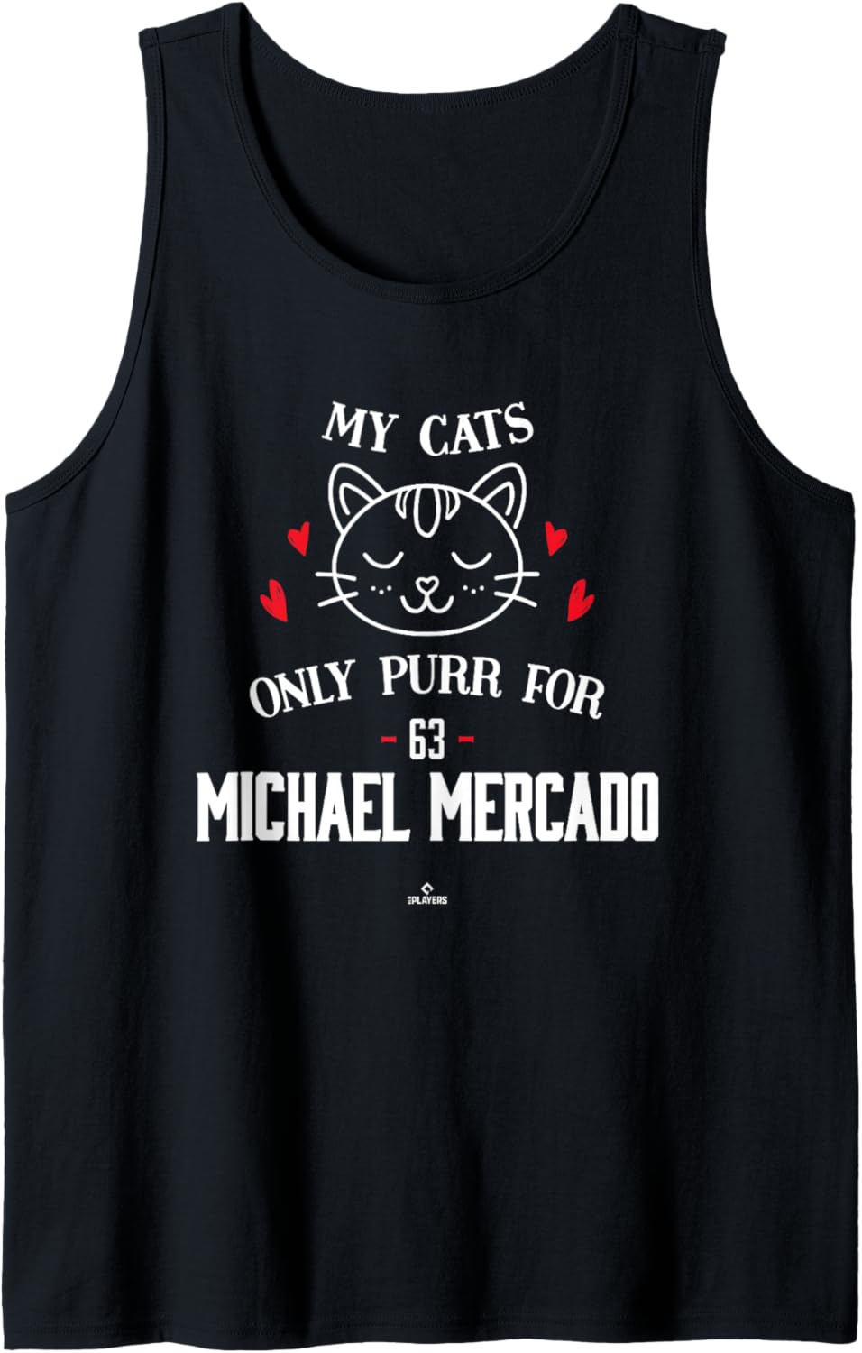 Cat Lovers for Michael Mercado Philadelphia Baseball MLBPA Tank Top Tank Top | Everyday Casual Wear