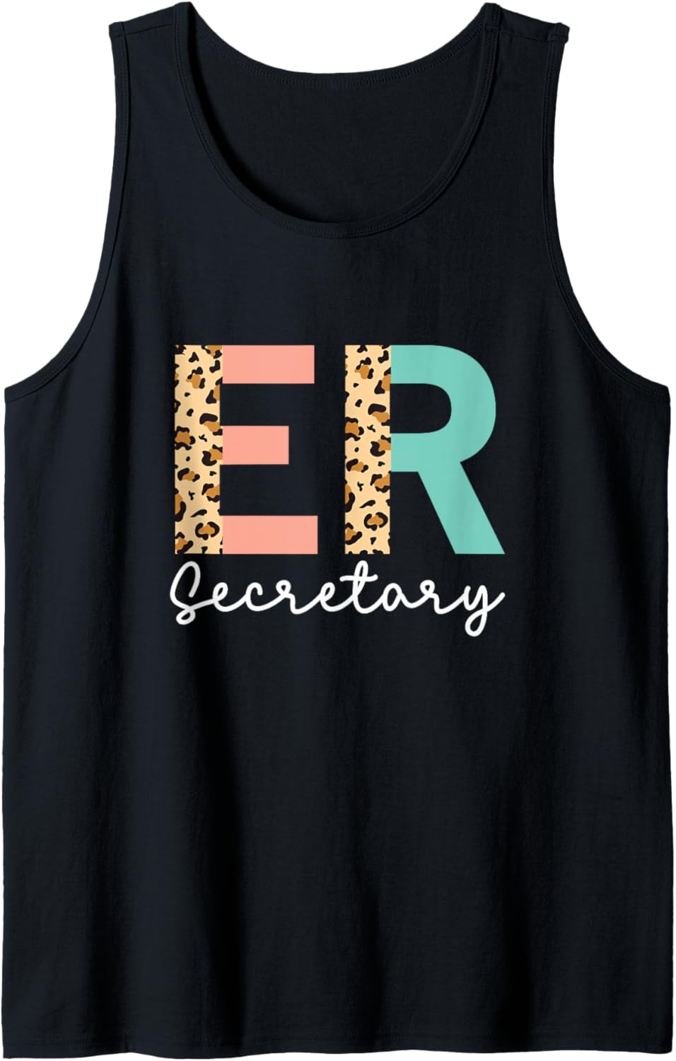 Emergency Room Secretary Leopard Print Hospital Admin Staff Tank Top Tank Top Premium Print Best Seller Look