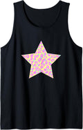 Star Shape Cute Cheetah Leopard Print Graphic Tank Top Tank Top Comfort Fit Best Seller Look