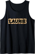 Funny Laurie Leopard Print Personalized Name Laurie Tank Top Tank Top Viral TikTok Find Hot Right Now