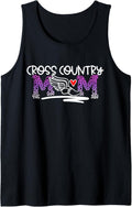 Cross Country Mom for Women Cheetah Print Design Tank Top Tank Top Comfort Fit Fan Favorite