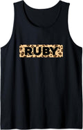 Funny Ruby Leopard Print Personalized Name Ruby Tank Top Tank Top Streetwear Style Fan Favorite