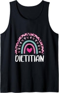 Dietitian Leopard Rainbow Heart Cheetah Print Nutritionist Tank Top Tank Top High Search Demand Hot Right Now
