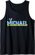 Cute Bunny Rabbit Happy Easter Day Kids Name Michael Tank Top Tank Top | Viral Streetwear Style