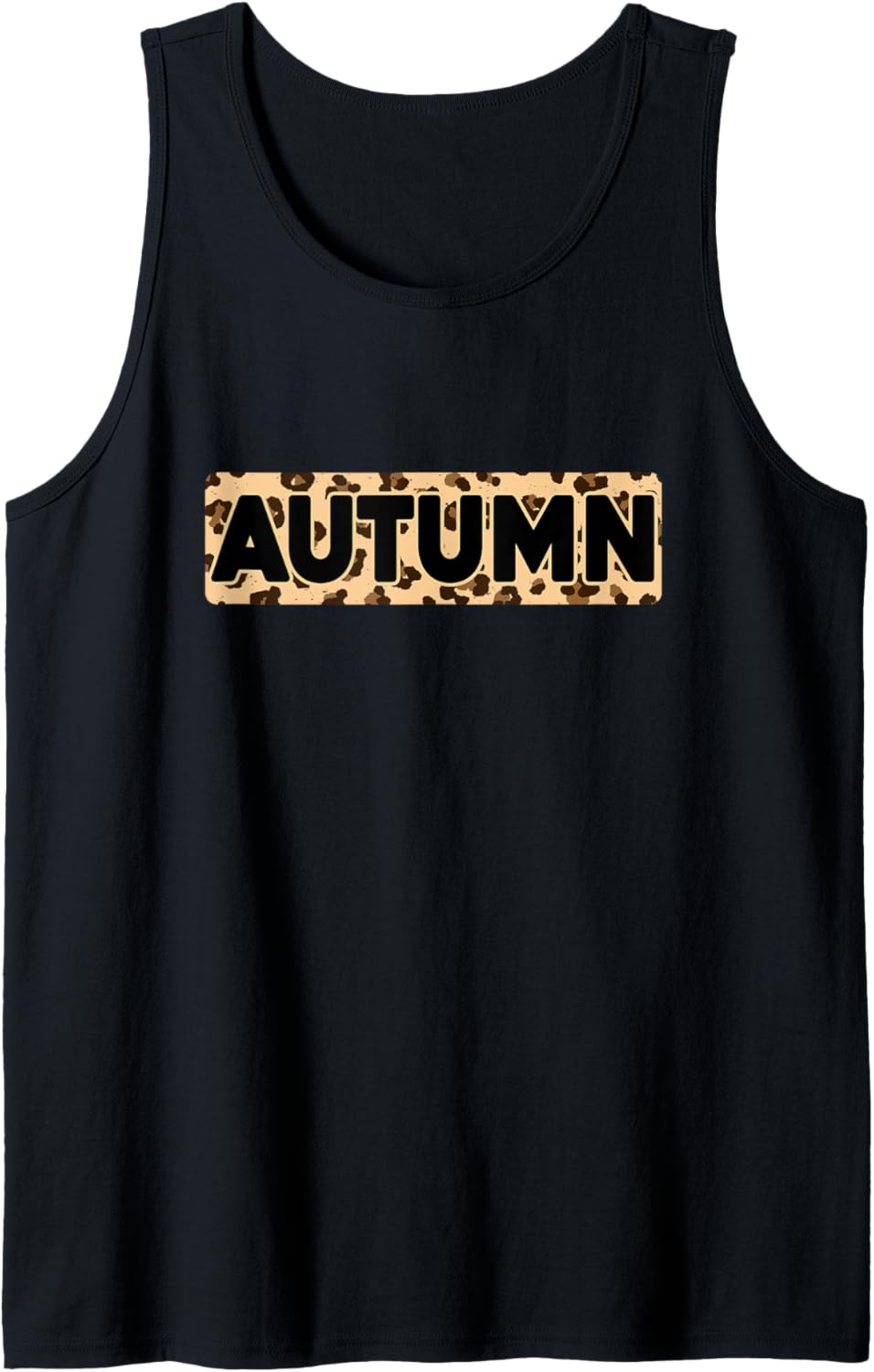 Funny Autumn Leopard Print Personalized Name Autumn Tank Top Tank Top Premium Print Gift Ready
