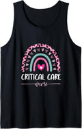 Critical Care Nurse Leopard Rainbow Heart Cheetah Print Tank Top Tank Top Trending US Fan Favorite