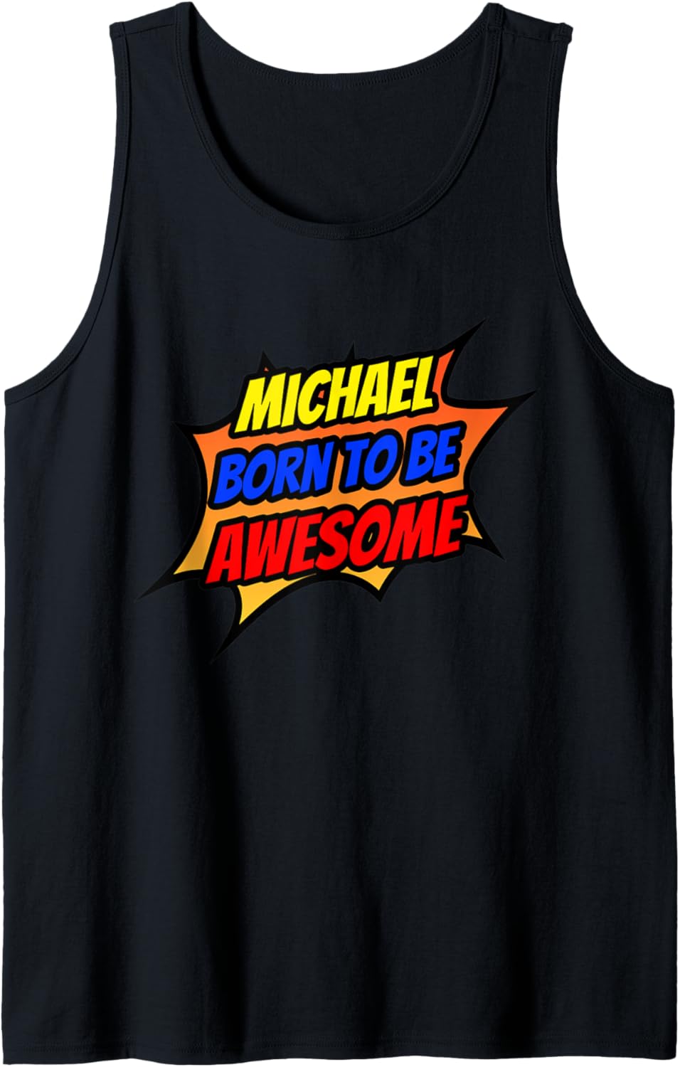 Mens Michael Born To Be Awesome Funny Michael Name Tank Top Tank Top | US Best Seller