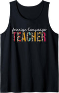 Foreign Language Teacher Leopard Print Appreciation Funny Tank Top Tank Top Streetwear Style Hot Right Now