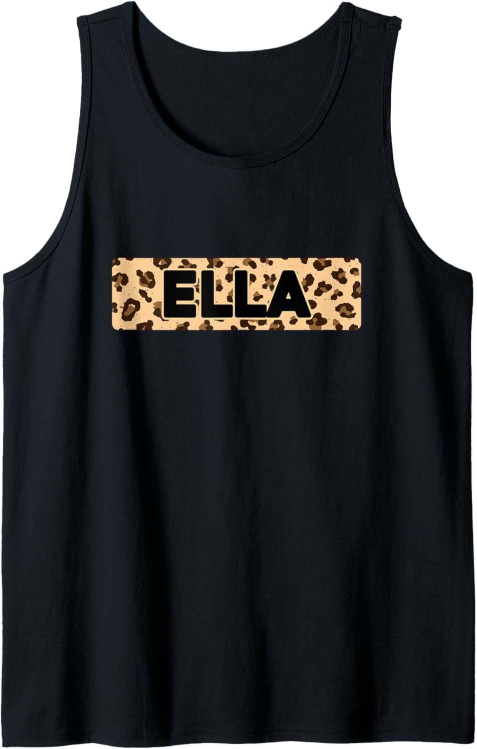 Funny Ella Leopard Print Personalized Name Ella Tank Top Tank Top Trending US Best Seller Look
