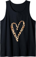 Leopard Cheetah Print Heart Tank Top Tank Top Comfort Fit Best Seller Look