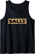 Funny Sally Leopard Print Personalized Name Sally Tank Top Tank Top Streetwear Style US Top Pick