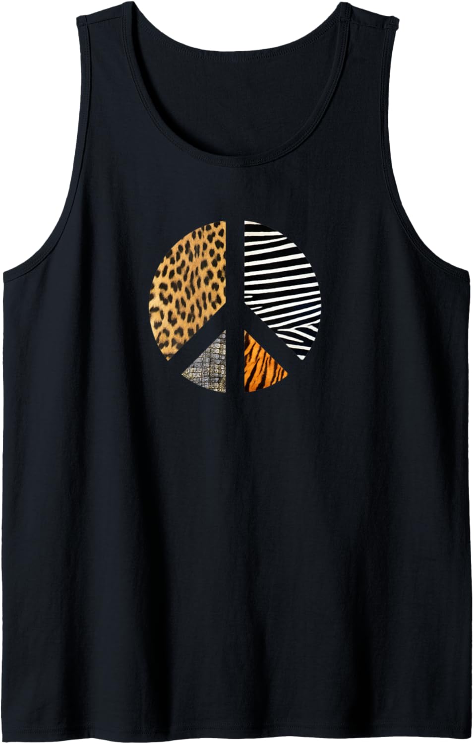 Peace Sign Animal Print Leopard Cheetah Earth Day Awareness Tank Top Tank Top Viral TikTok Find Everyday Wear