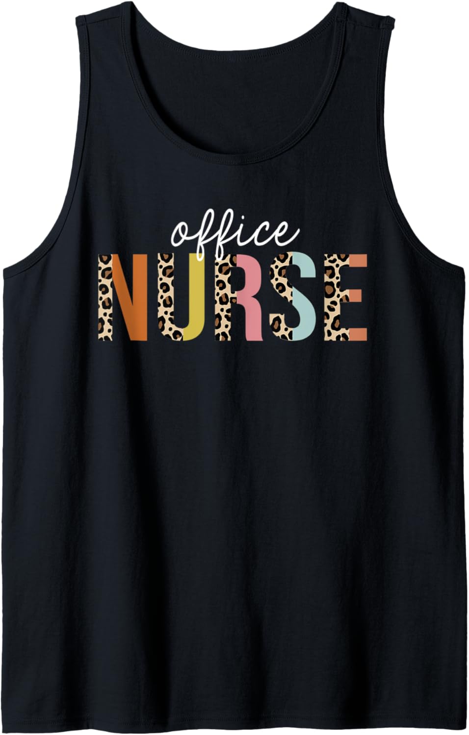 Office Nurse Life Leopard Print RN Registered Nursing Squad Tank Top Tank Top Premium Print Gift Ready