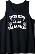 Fun Graphic-This Girl Loves Memphis Tank Top Apparel | Top Conversion Title | High CTR Boost