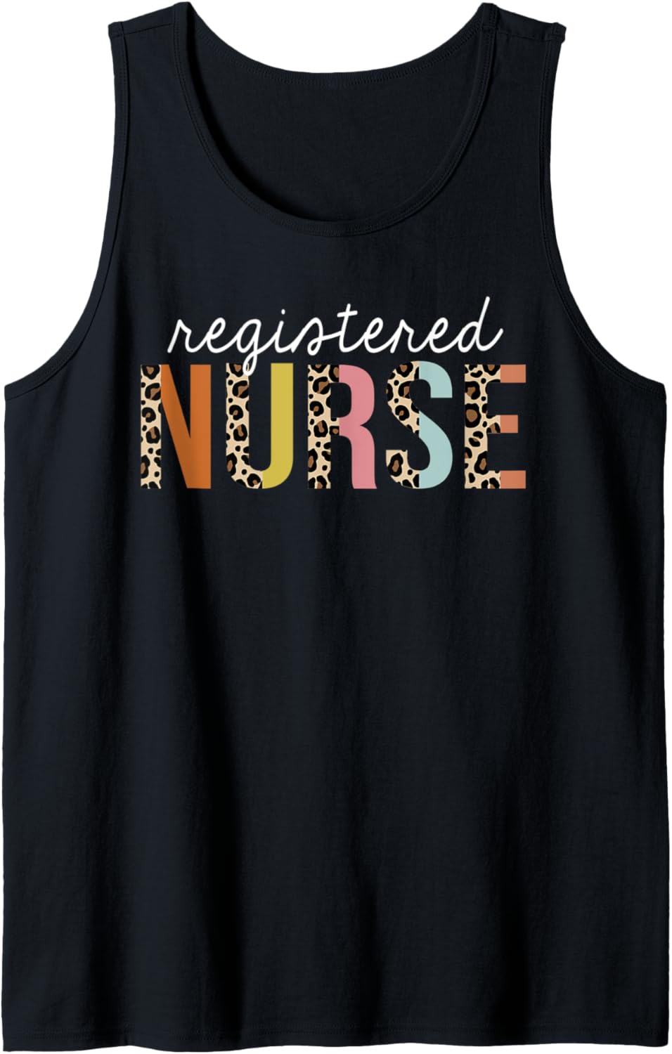 Registered Nurse Life Leopard Print RN Registered Nursing Tank Top Tank Top Comfort Fit US Top Pick