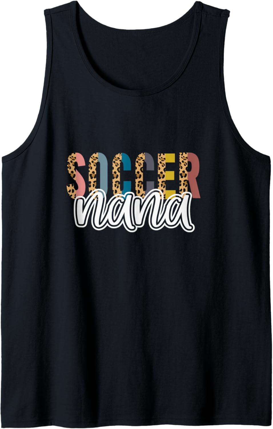 Soccer NANA Leopard Cheetah Print Retro Trendy Cute Tank Top Tank Top High Search Demand Everyday Wear