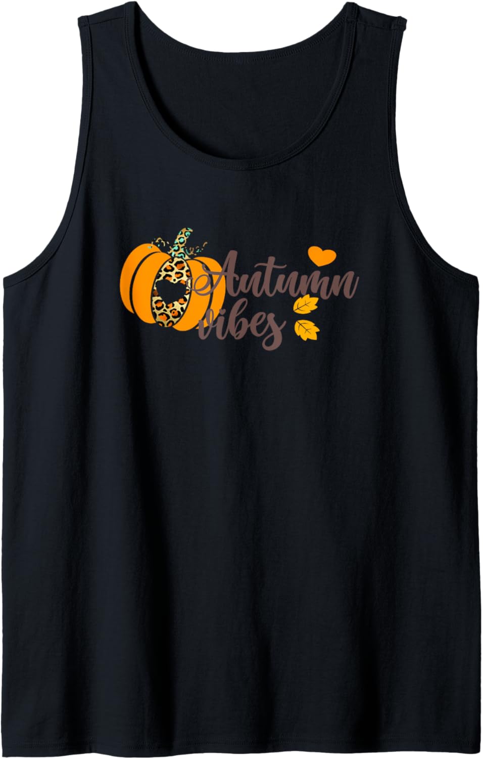 Autumn Vibes Pumpkin Leopard Cheetah print Thanksgiving Tank Top Tank Top Trending US Everyday Wear