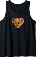 CHEETAH Print HEART Leopard Animal Pink Shadow Graphic Tank Top Tank Top Viral TikTok Find Best Seller Look