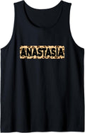 Funny Anastasia Leopard Print Personalized Name Anastasia Tank Top Tank Top Viral TikTok Find Hot Right Now