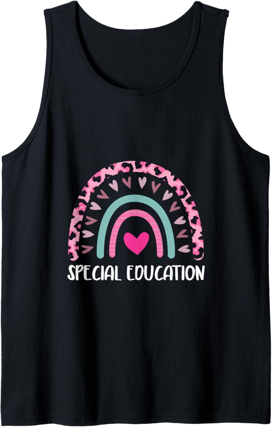 Special Education Teacher Leopard Rainbow Heart Cheetah Tank Top Tank Top Comfort Fit Best Seller Look