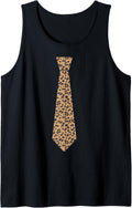 Funny Necktie Tie Leopard Cheetah Tank Top Tank Top Streetwear Style US Top Pick
