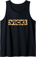 Funny Vicki Leopard Print Personalized Name Vicki Tank Top Tank Top Viral TikTok Find Best Seller Look