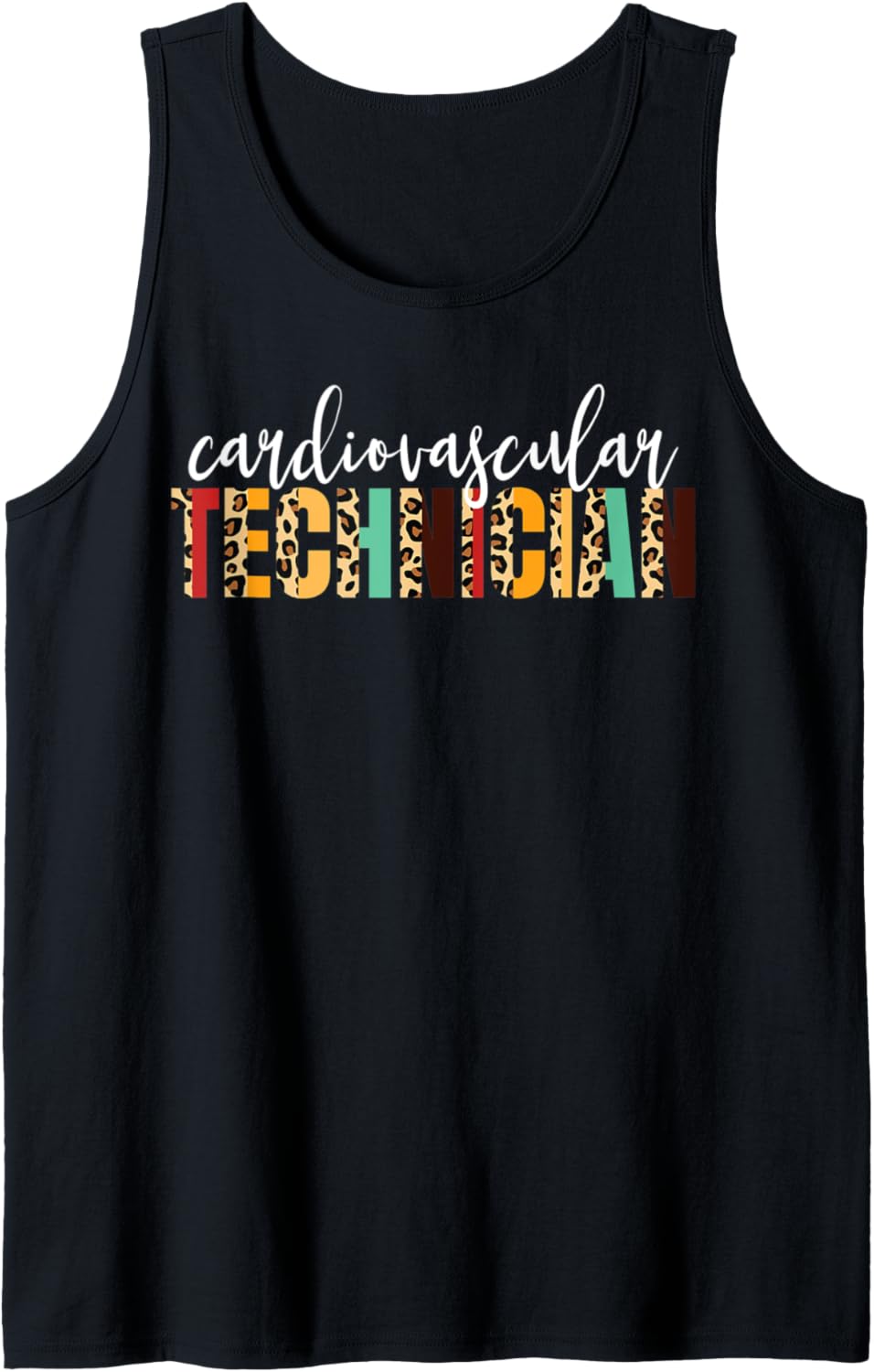 Cardiovascular Technician Cheetah Print Cardio Technologist Tank Top Tank Top Trending US Gift Ready