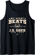 My Heart Beats for JD Davis Valentines Day Baseball Tank Top Tank Top | Trending 2025